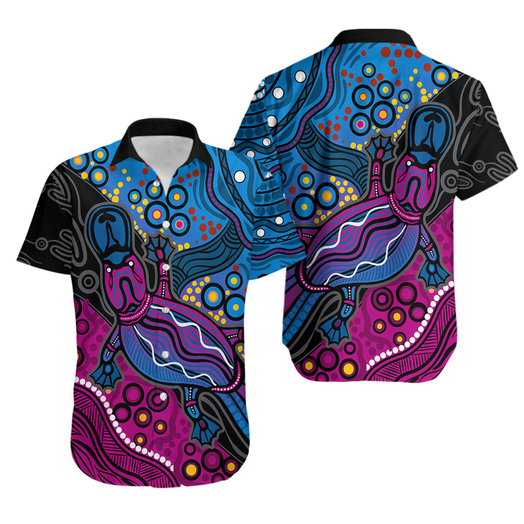 Aboriginal Platypus Hawaiian Shirt Tribal No.3 - Vibe Hoodie Shop