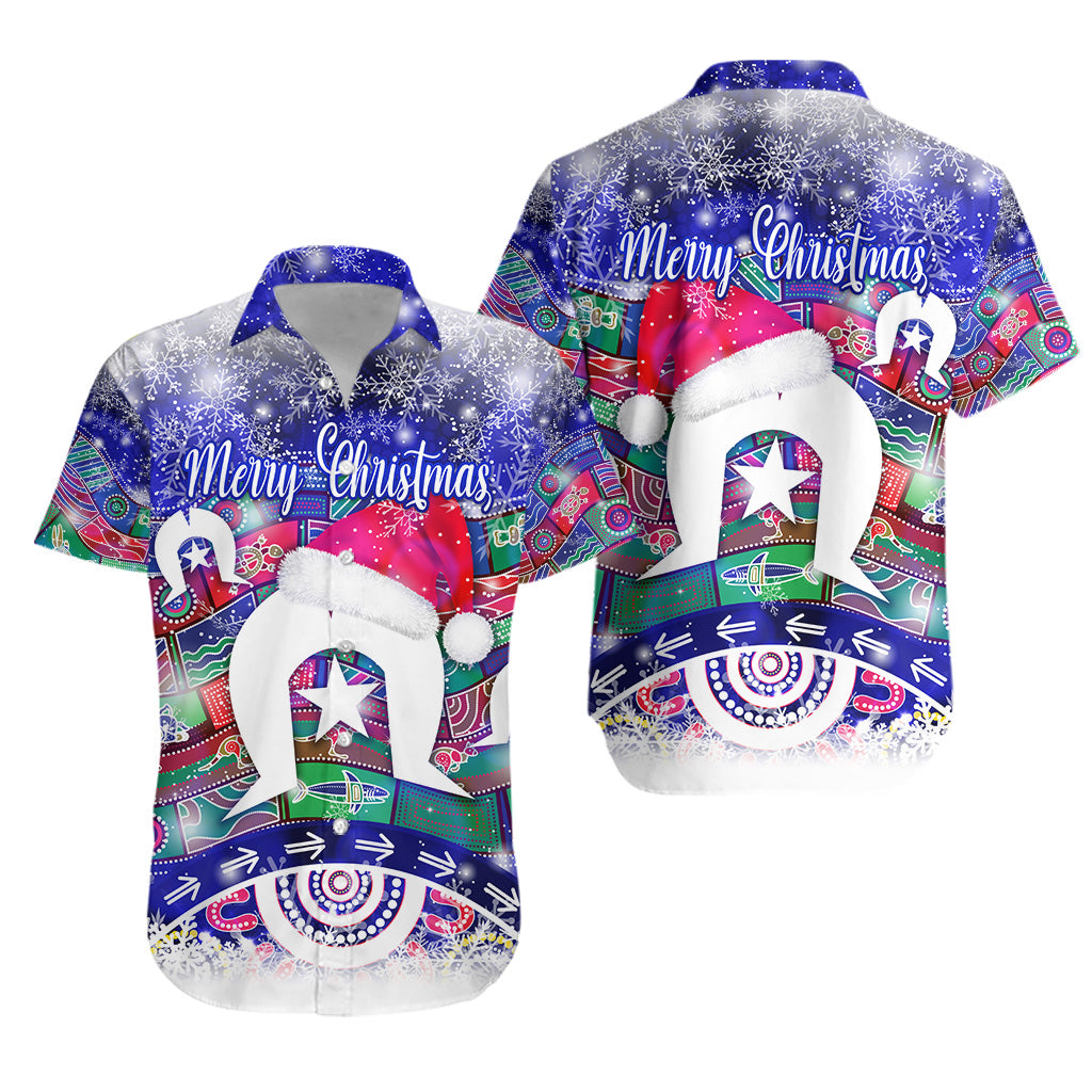 Australian Torres Trait Islands Christmas Hawaiian Shirt Original Style - Blue - Vibe Hoodie Shop