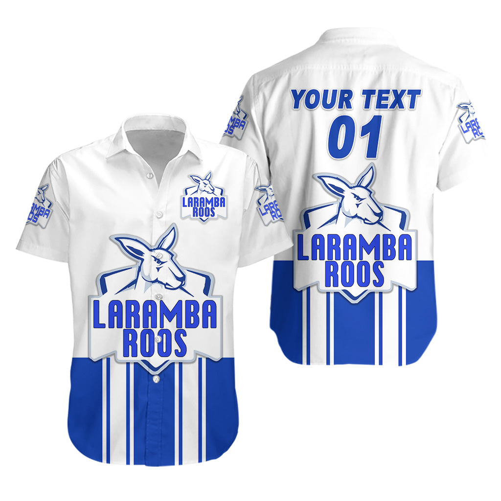 (Custom Personalised) Laramba Roos Football Club Hawaiian Shirt Kangaroos Original - White, Custom Text And Number - Vibe Hoodie Shop