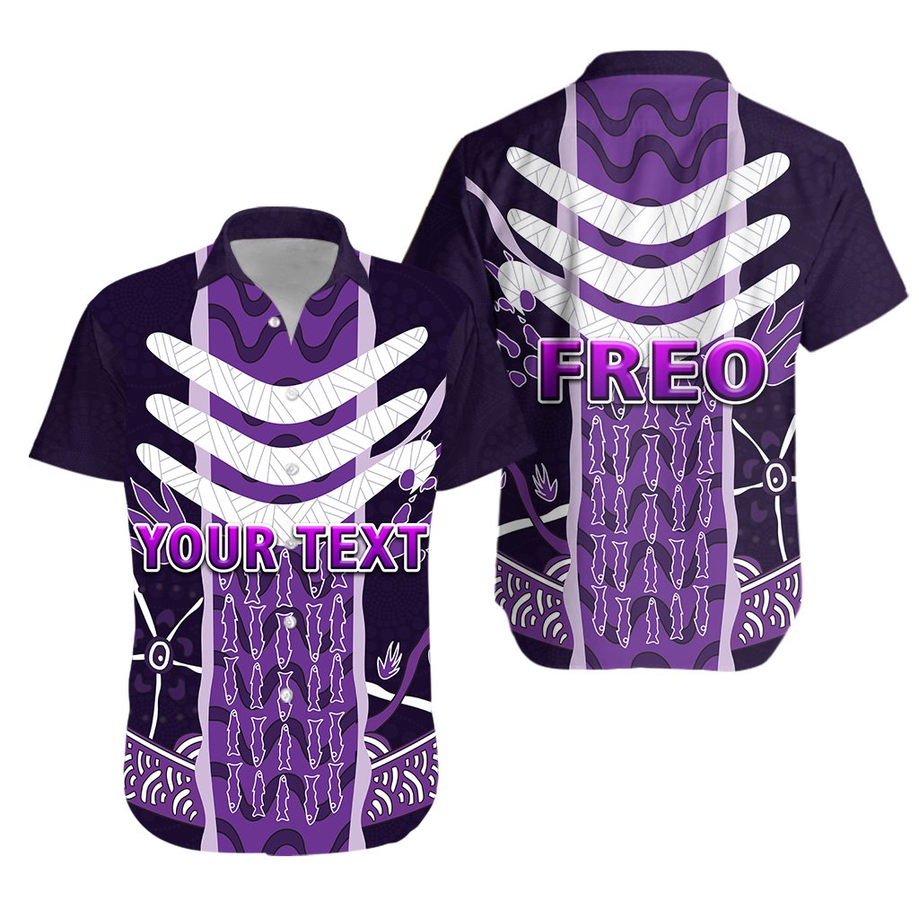 (Custom Personalised) Fremantle Hawaiian Shirt Dockers Simple Indigenous Freo - Vibe Hoodie Shop