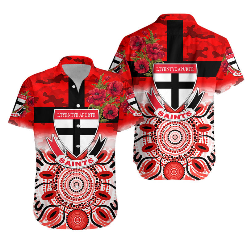 Ltyentye Apurte ANZAC Hawaiian Shirt Indigenous Vibes - Saints - Vibe Hoodie Shop