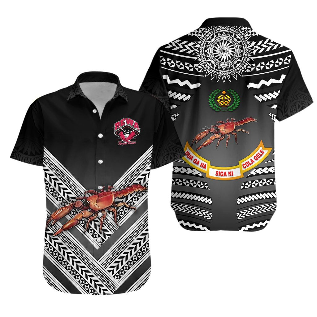 Rewa Rugby Union Fiji Hawaiian Shirt Creative Style - Black NO.1 - Vibe Hoodie Shop