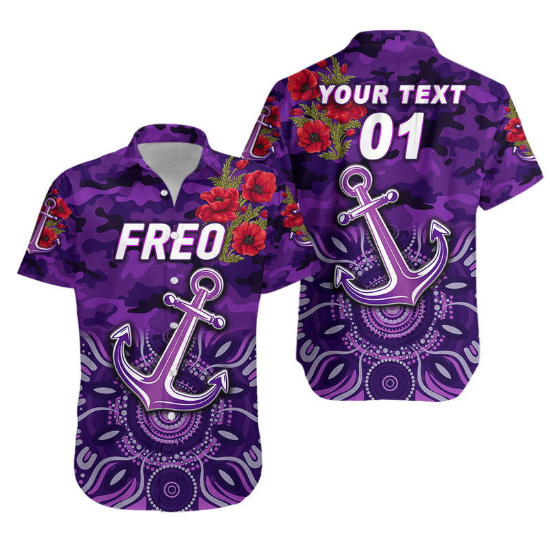 (Custom Personalised) Fremantle Dockers ANZAC Hawaiian Shirt Freo Indigenous Vibes - Vibe Hoodie Shop
