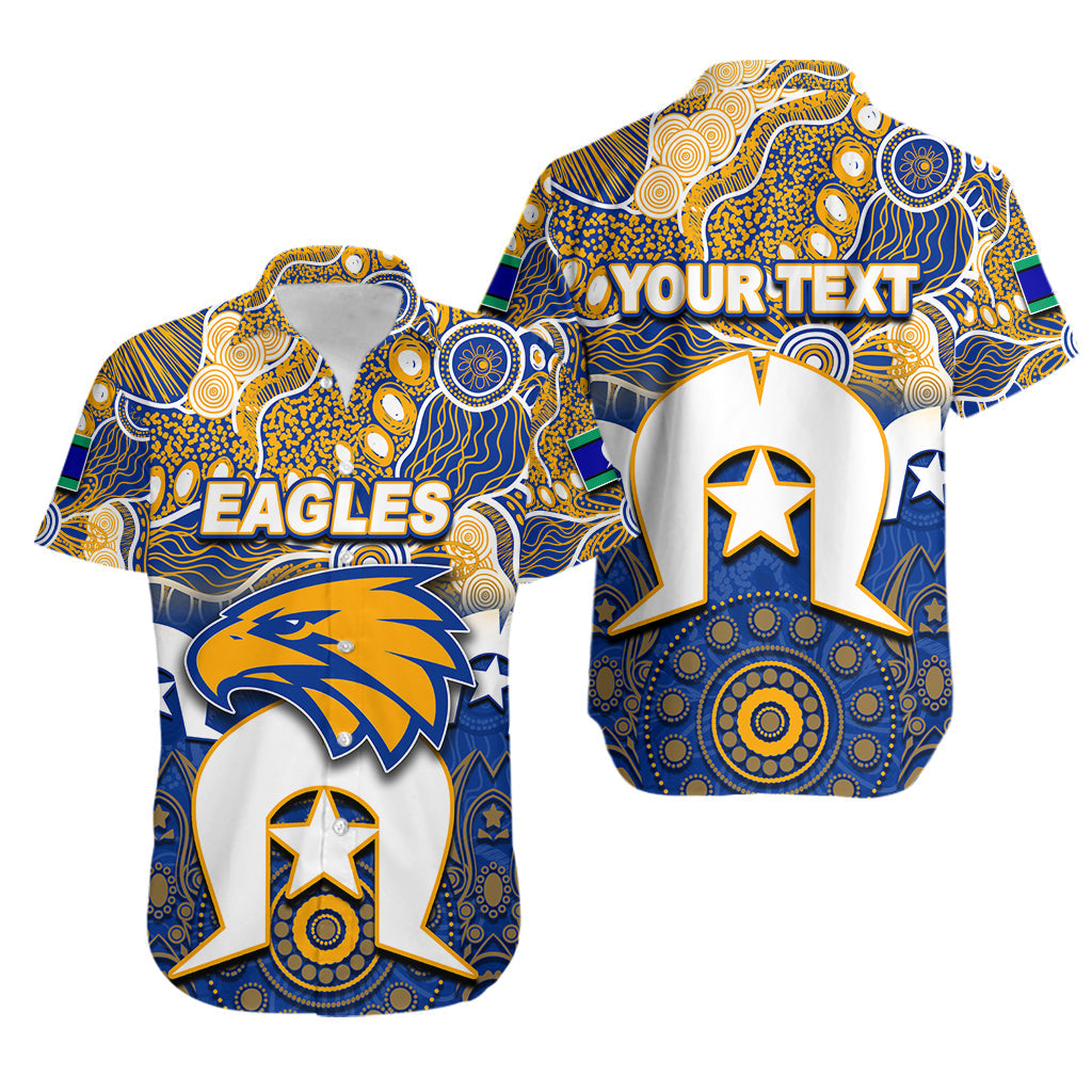 (Custom Personalised) Eagles Australian Football Torres Strait Islanders Mix Aboriginal Hawaiian Shirt - Vibe Hoodie Shop