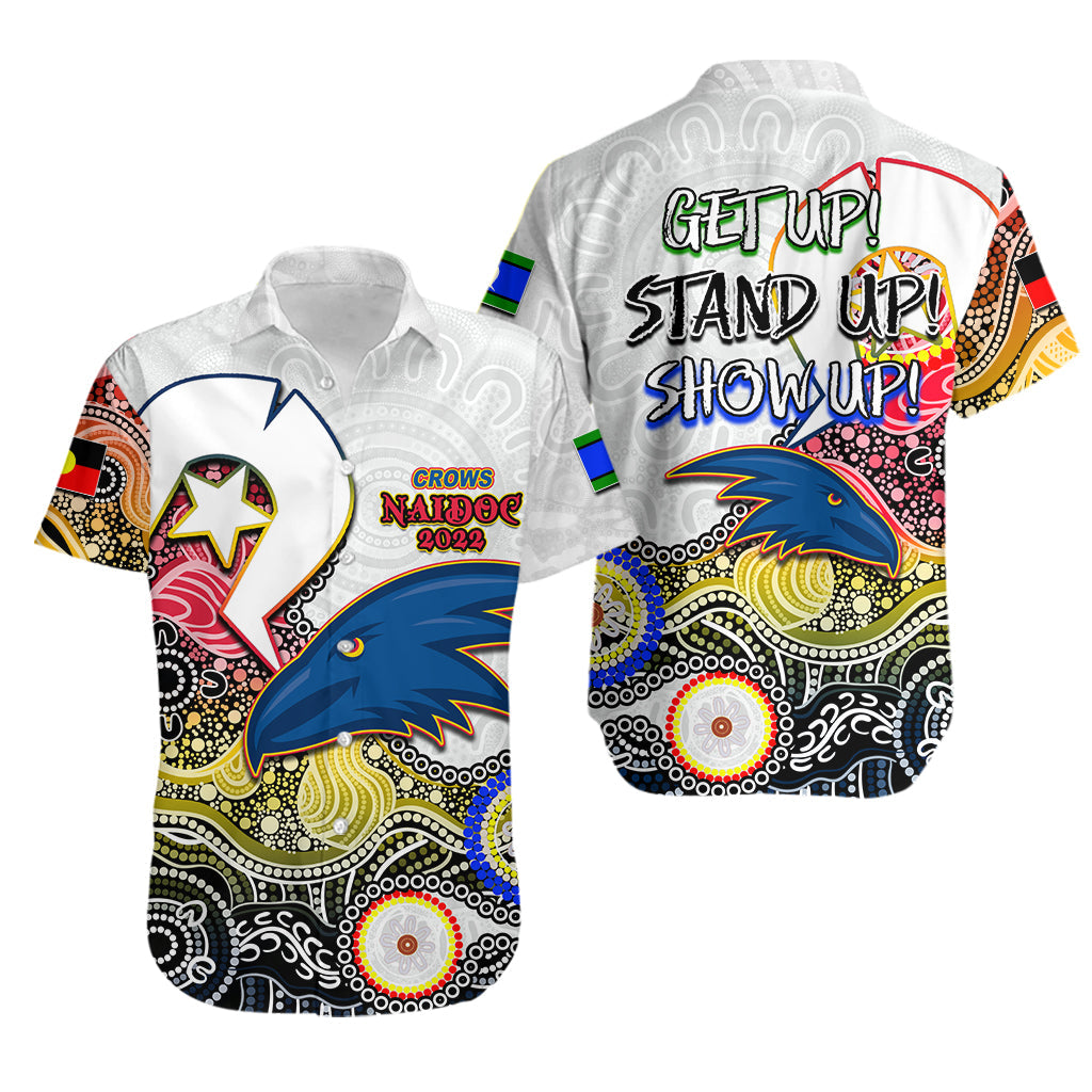 Crows Australian Football Hawaiian Shirt NAIDOC 2022 Patterns - Vibe Hoodie Shop