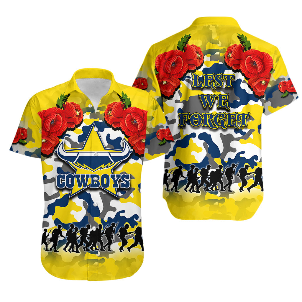 ANZAC Day Hawaiian Shirt Cowboys Army Style No.2 - Vibe Hoodie Shop