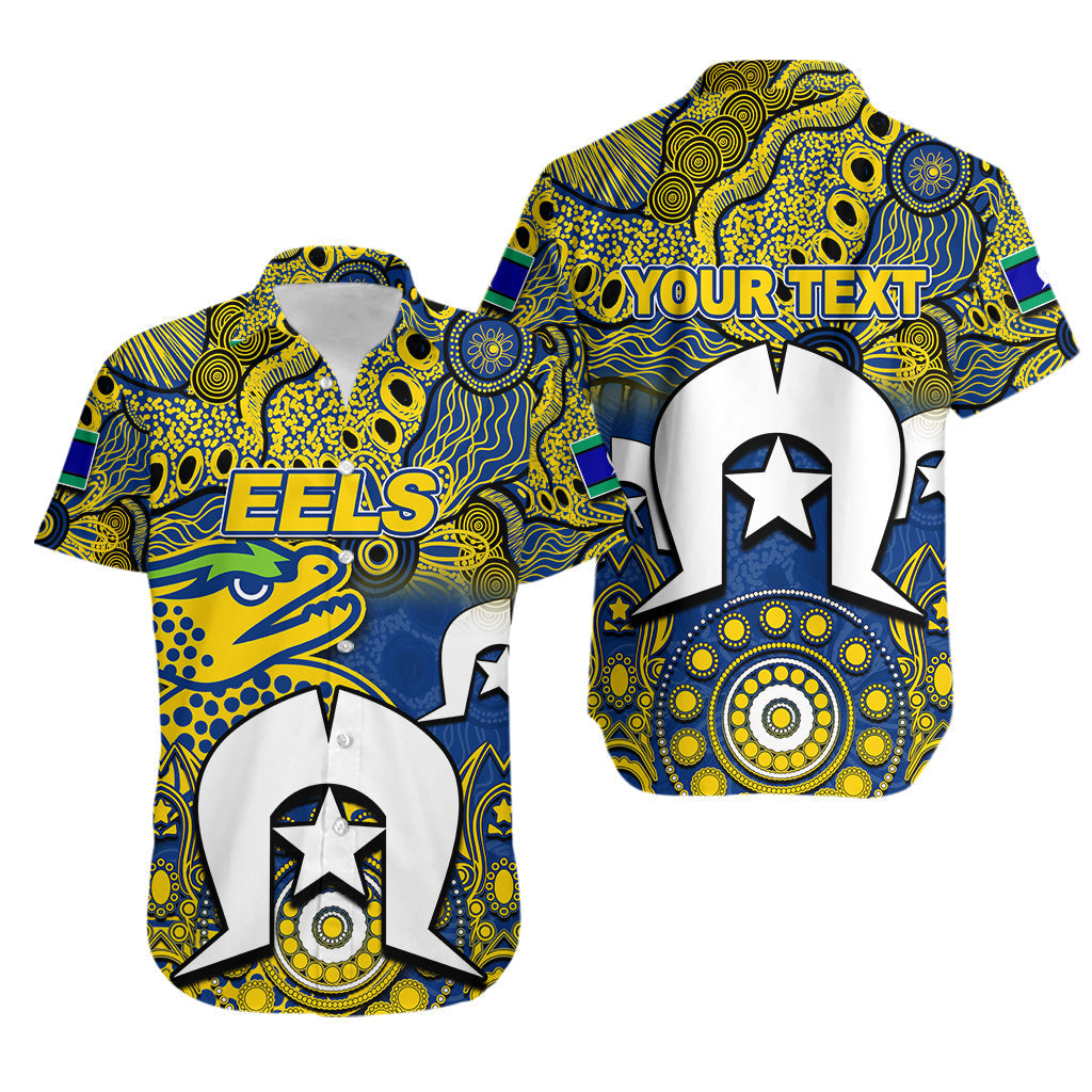 (Custom Personalised) Eels Torres Strait Islanders Mix Aboriginal Hawaiaan Shirt No.1 - Vibe Hoodie Shop