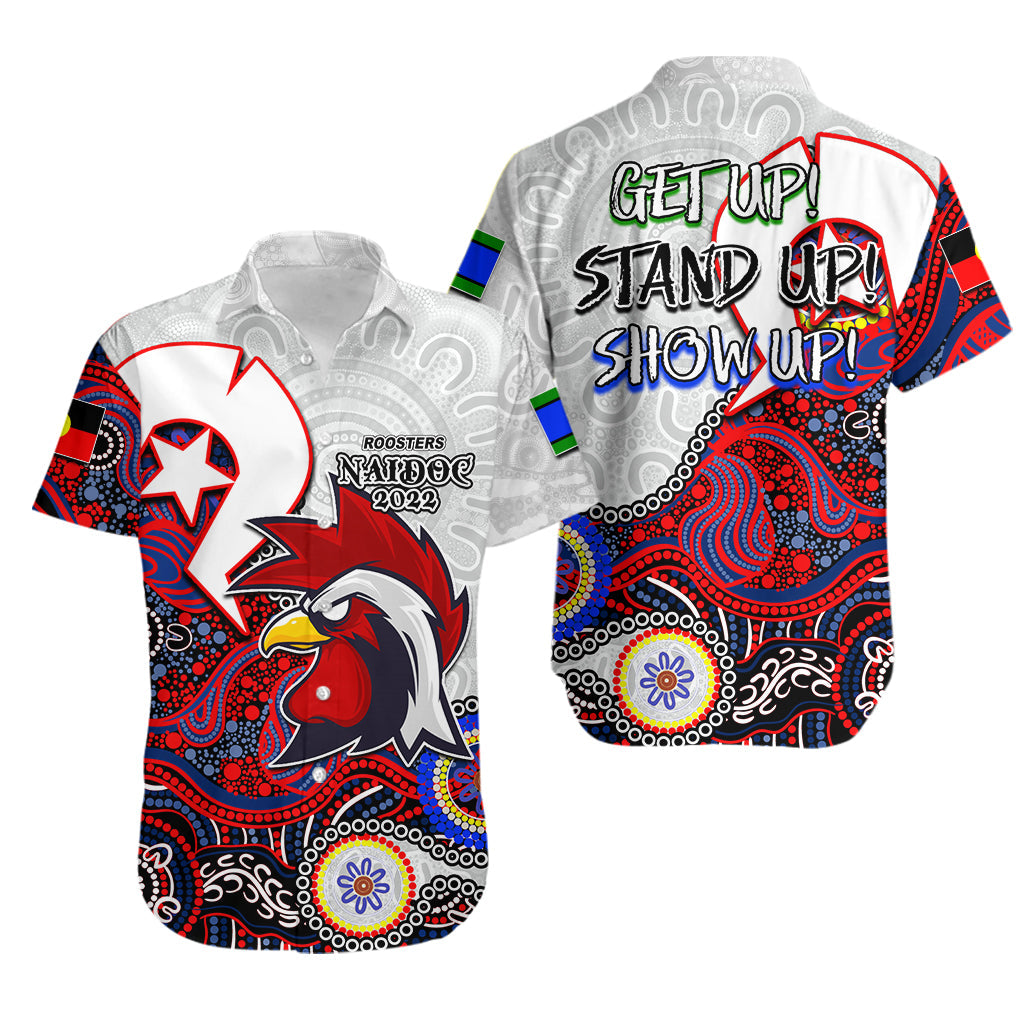 Roosters Rugby Hawaiian Shirt NAIDOC 2022 Patterns - Vibe Hoodie Shop