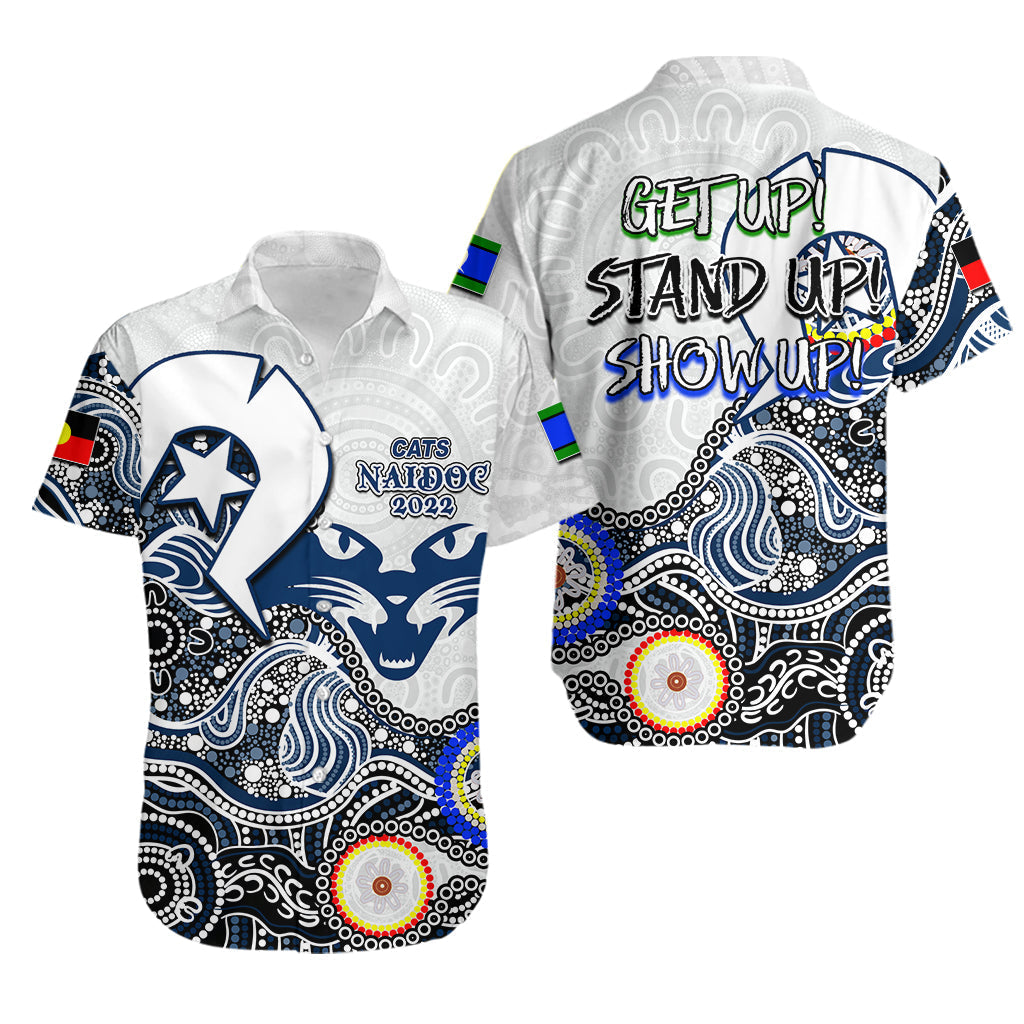 Cats Australian Football Hawaiian Shirt NAIDOC 2022 Patterns - Vibe Hoodie Shop