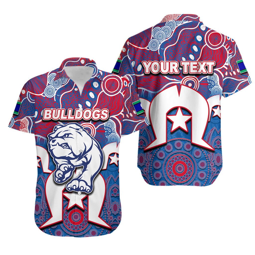 (Custom Personalised) Bulldogs Australian Football Torres Strait Islanders Mix Aboriginal Hawaiian Shirt - Vibe Hoodie Shop