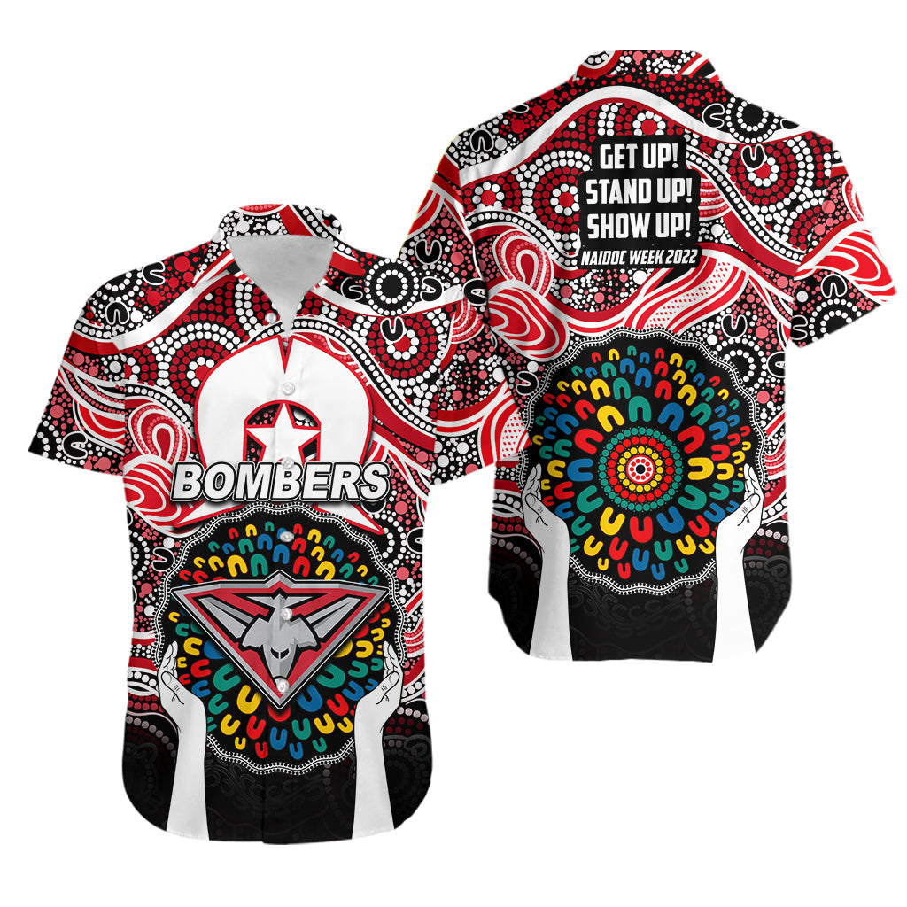 Bombers Australian Football Hawaiian Shirt NAIDOC Week 2022 - Vibe Hoodie Shop