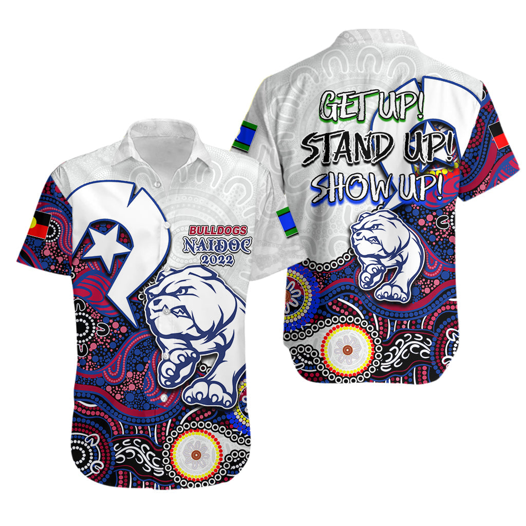 Bulldogs Australian Football Hawaiian Shirt NAIDOC 2022 Patterns - Vibe Hoodie Shop