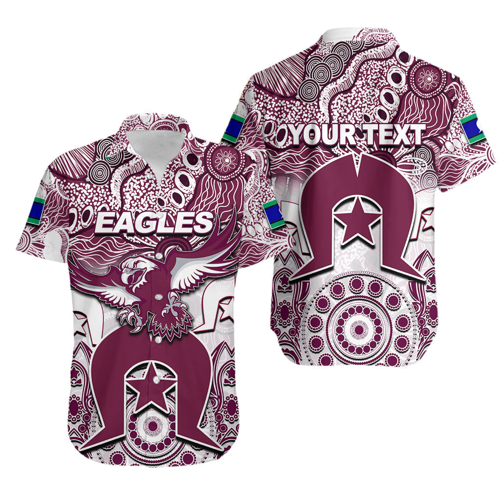 (Custom Personalised) Sea Eagles Torres Strait Islanders Mix Aboriginal Hawaiaan Shirt - Vibe Hoodie Shop