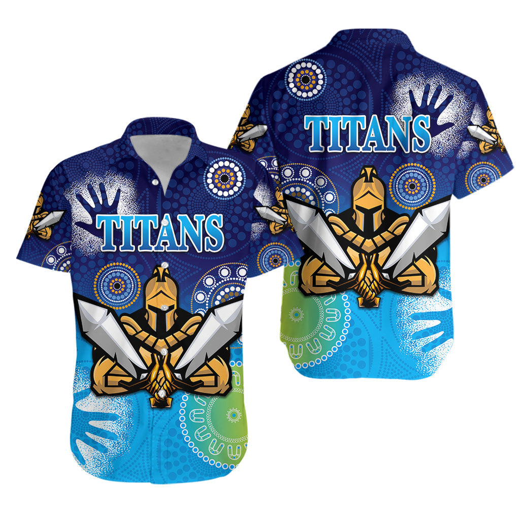 Gold Coast Titans Hawaiian Shirt 2021 Simple Indigenous - Vibe Hoodie Shop