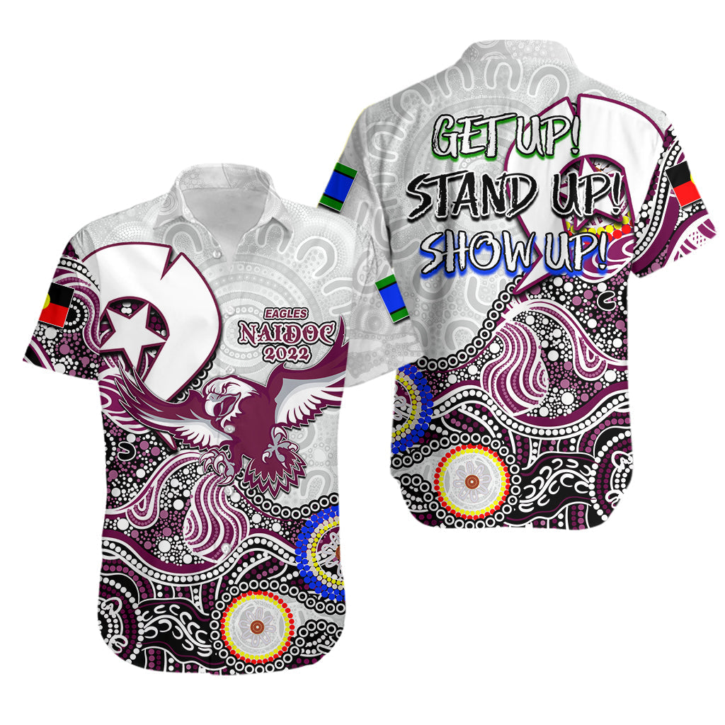Sea Eagles Rugby Hawaiian Shirt NAIDOC 2022 Patterns - Vibe Hoodie Shop