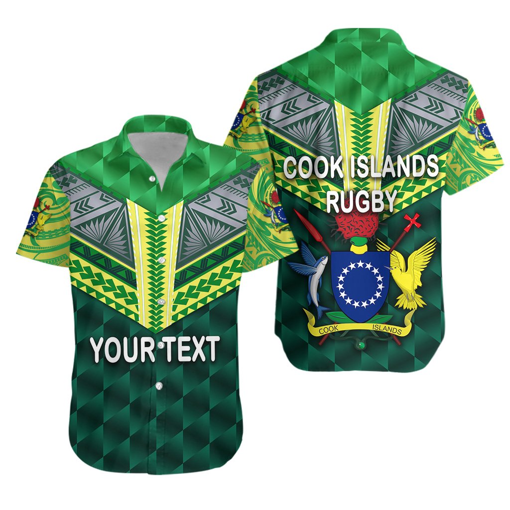 (Custom Personalised) Cook Islands Rugby Hawaiian Shirt - Vibe Hoodie Shop