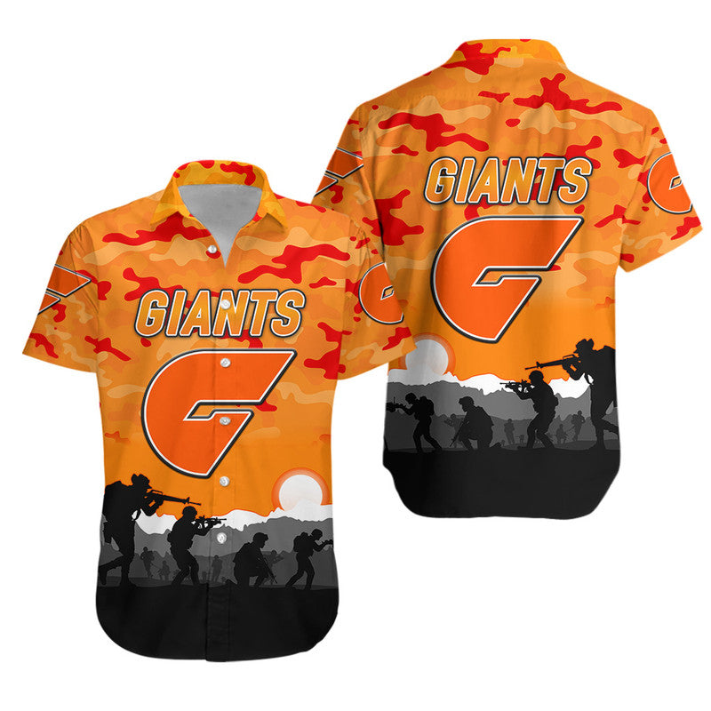 Greater Western Sydney Giants ANZAC Hawaiian Shirt Simple Style - Vibe Hoodie Shop