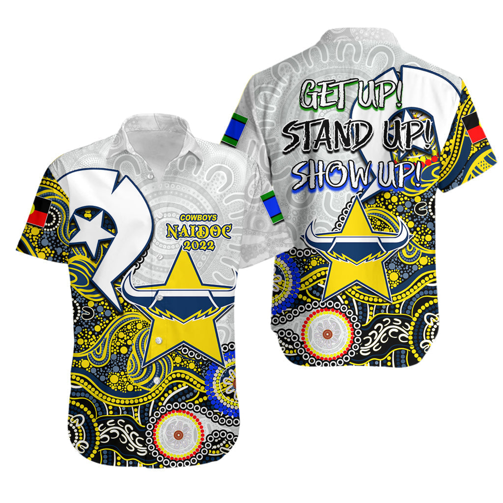 Cowboys Rugby Hawaiian Shirt NAIDOC 2022 Patterns - Vibe Hoodie Shop