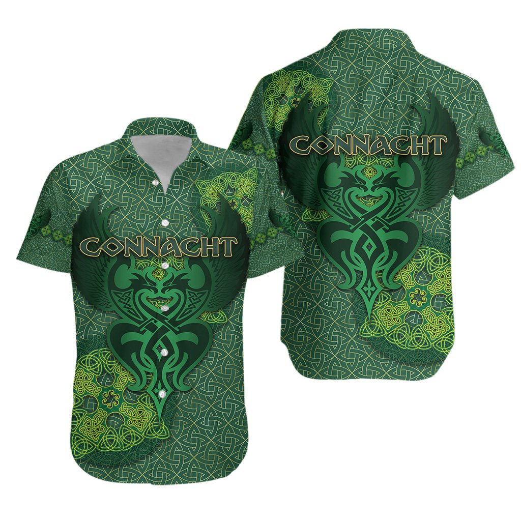 Connacht Hawaiian Shirt Lads Celtic Eagles - Vibe Hoodie Shop