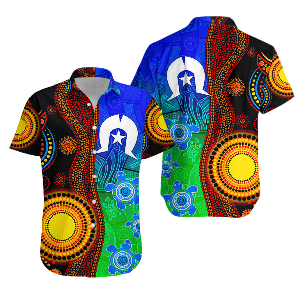 Australia Indigenous Aboriginal And Torres Strait Islands Hawaiian Shirt Flag Vibes - Vibe Hoodie Shop