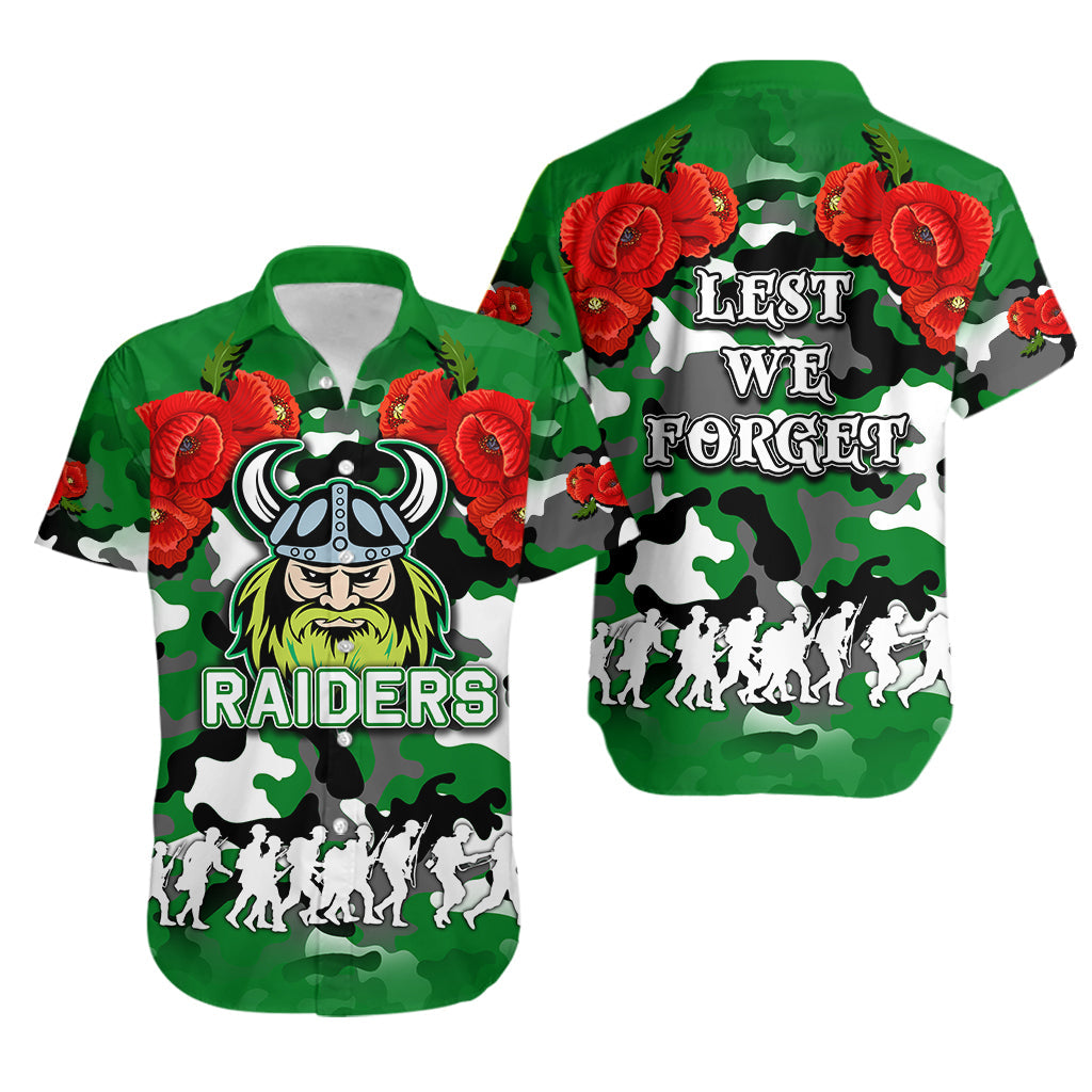ANZAC Day Hawaiian Shirt Raiders Army Style - Vibe Hoodie Shop