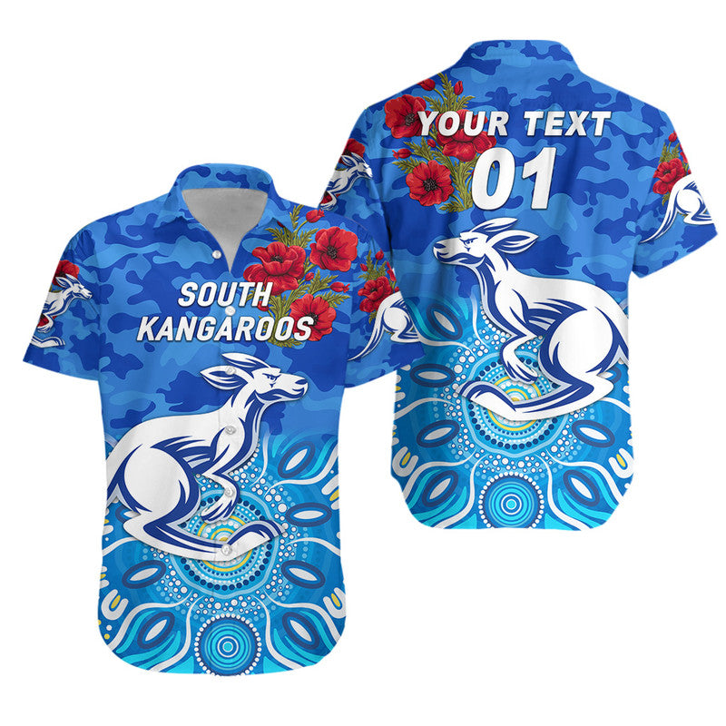 (Custom Personalised) South Alice Football Club Kangaroos ANZAC Hawaiian Shirt Indigenous Vibes - Vibe Hoodie Shop