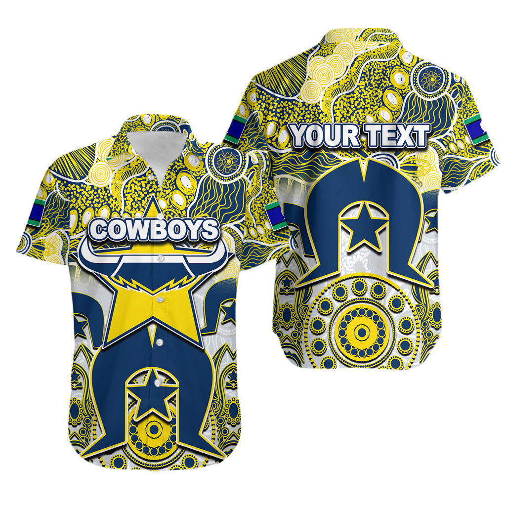 (Custom Personalised) Cowboys Torres Strait Islanders Mix Aboriginal Hawaiaan Shirt - Vibe Hoodie Shop