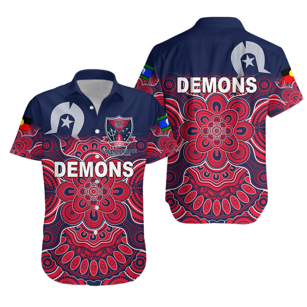 Melbourne Demons Indigenous Hawaiian Shirt Football NAIDOC Week Style - Vibe Hoodie Shop