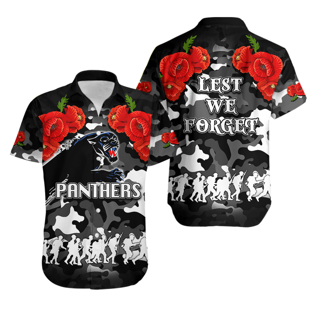 ANZAC Day Hawaiian Shirt Panthers Army Style - Vibe Hoodie Shop