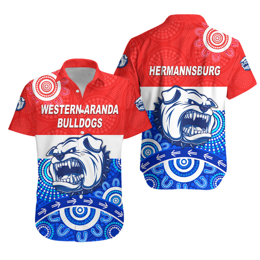 Western Aranda Bulldogs Hawaiian Shirt Hermannsburg Indigenous Version - Vibe Hoodie Shop