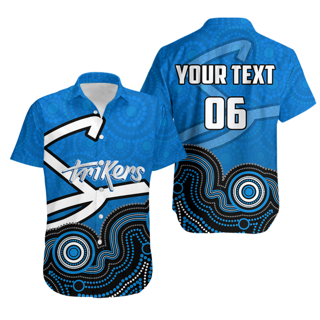 (Custom Personalised And Number) Adelaide Strikers Hawaiian Shirt Cricket Aboriginal Style - Vibe Hoodie Shop