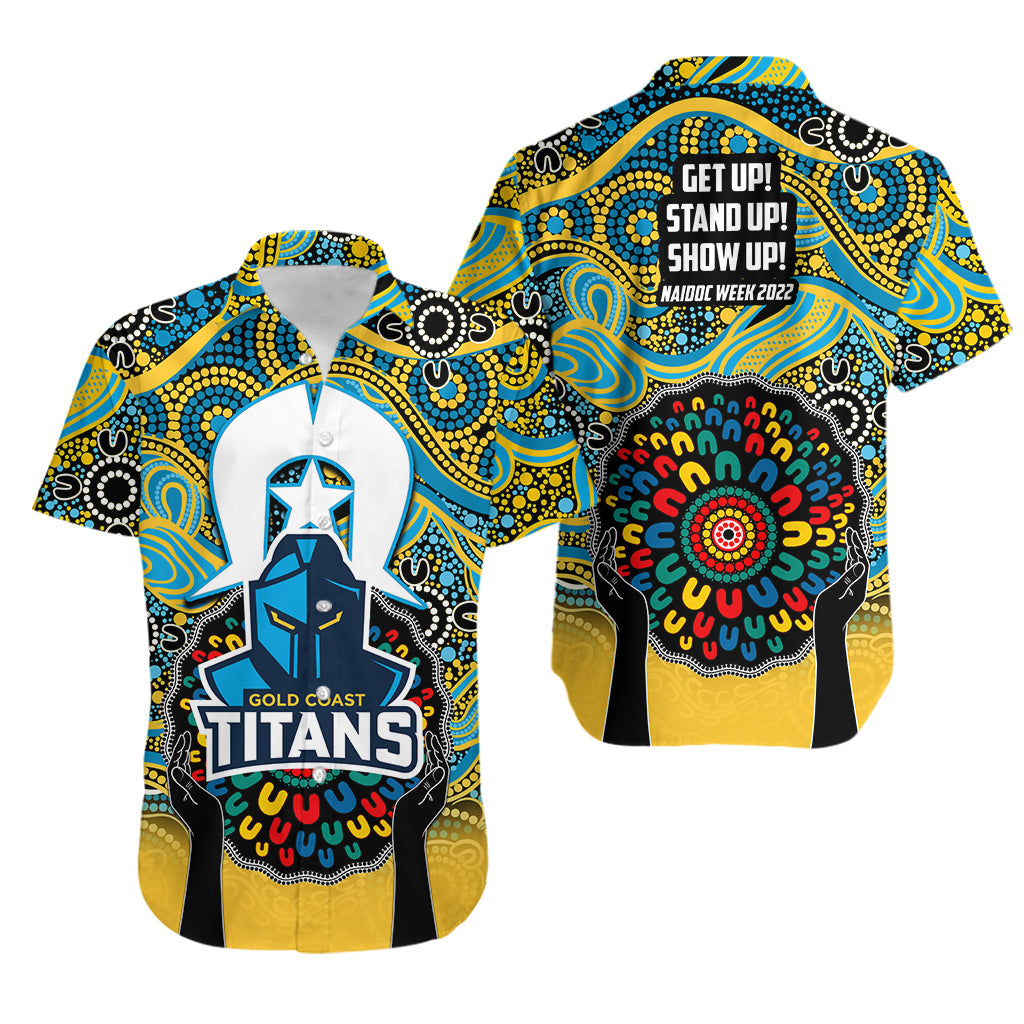 Titans Rugby Hawaiian Shirt NAIDOC Week 2022 - Vibe Hoodie Shop