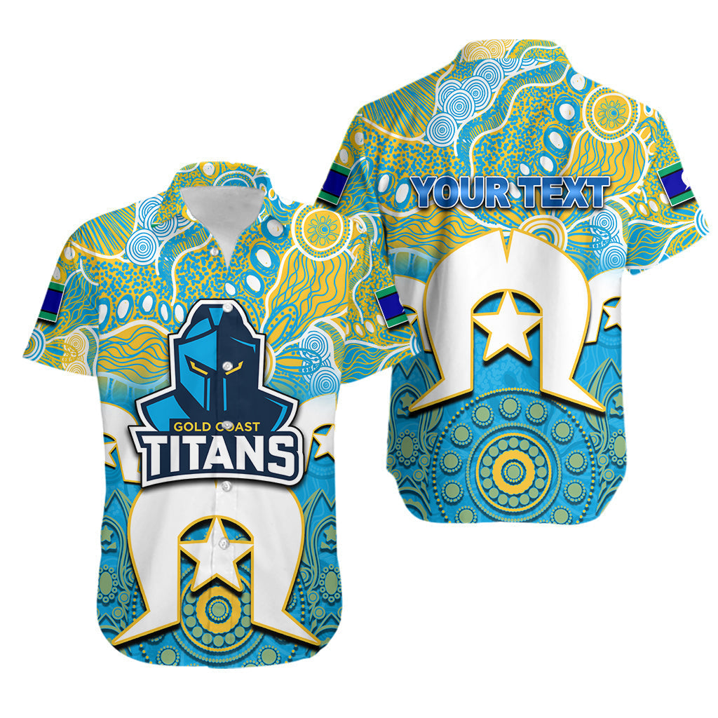 (Custom Personalised) Titans Torres Strait Islanders Mix Aboriginal Hawaiaan Shirt - Vibe Hoodie Shop