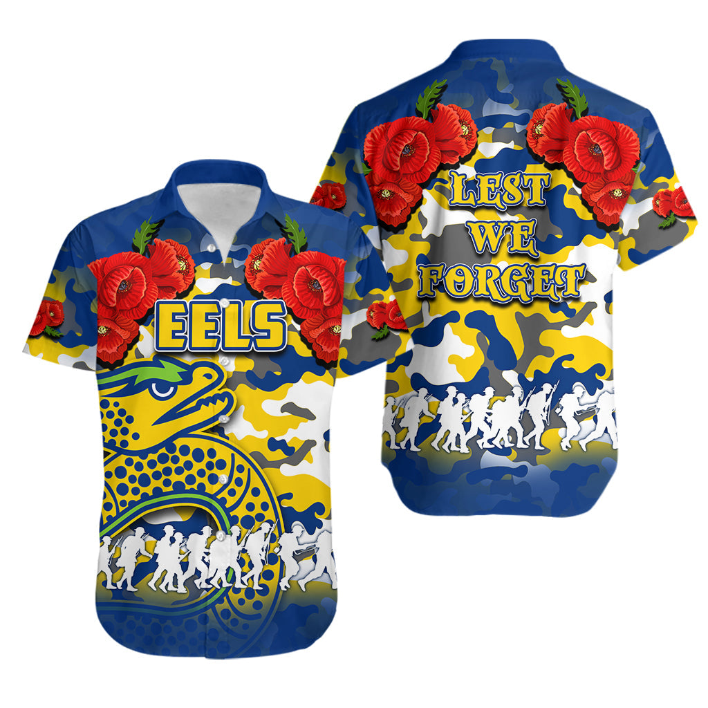 ANZAC Day Hawaiian Shirt Eels Army Style No.1 - Vibe Hoodie Shop