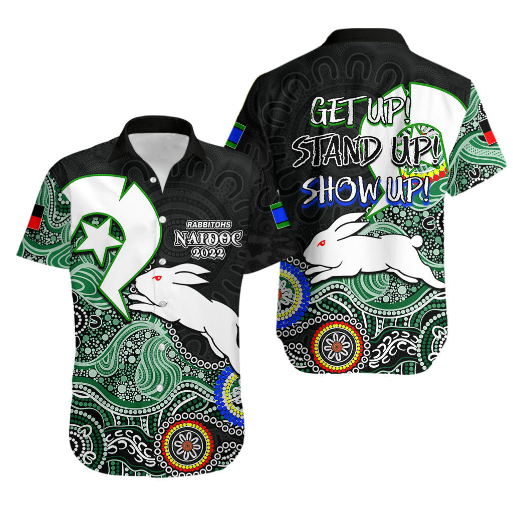 Rabbitohs Rugby Hawaiian Shirt NAIDOC 2022 Patterns - Vibe Hoodie Shop
