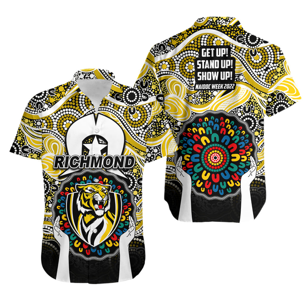Tigers Australian Football Hawaiian Shirt NAIDOC Week 2022 - Vibe Hoodie Shop