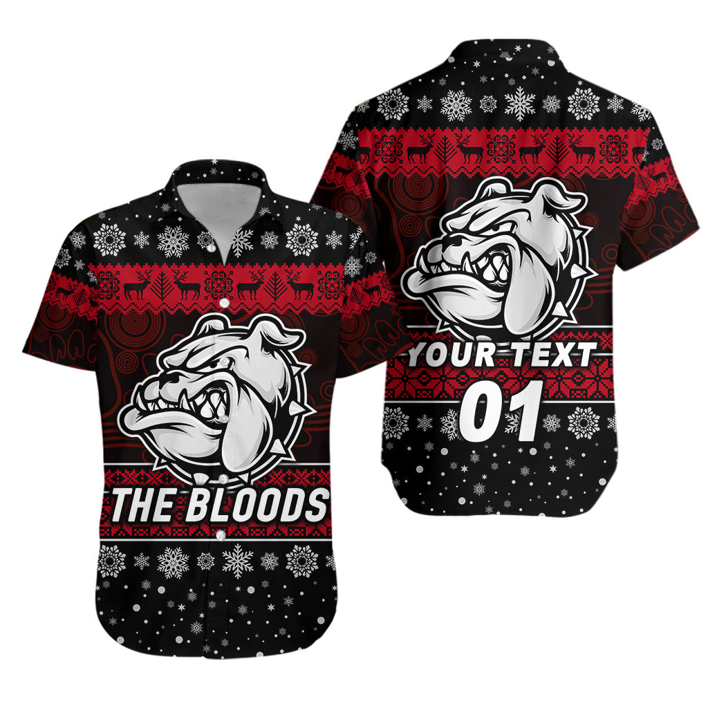 (Custom Personalised) West Football Club Alice Springs Hawaiian Shirt Christmas The Bloods Simple Style - Black - Vibe Hoodie Shop