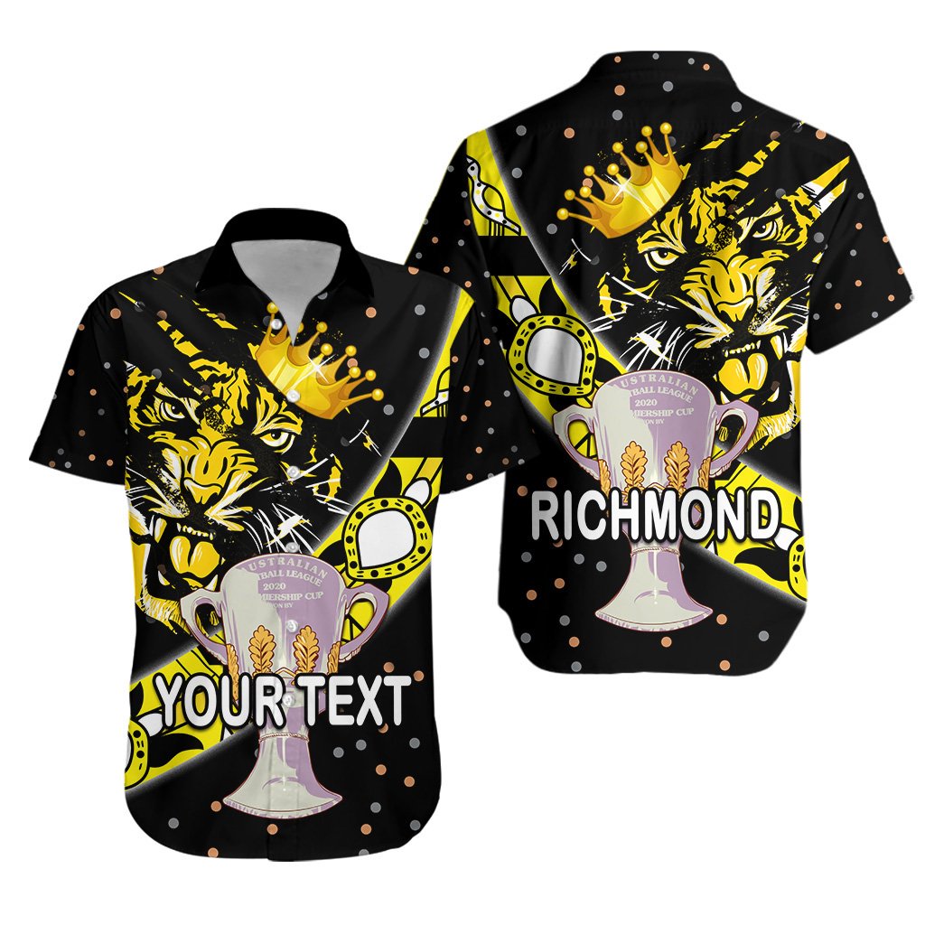 (Custom Personalised) Richmond Premier Hawaiian Shirt Tigers Dotted - Vibe Hoodie Shop