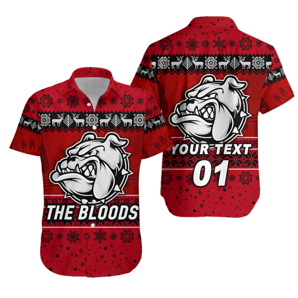 (Custom Personalised) West Football Club Alice Springs Hawaiian Shirt Christmas The Bloods Simple Style - Red - Vibe Hoodie Shop