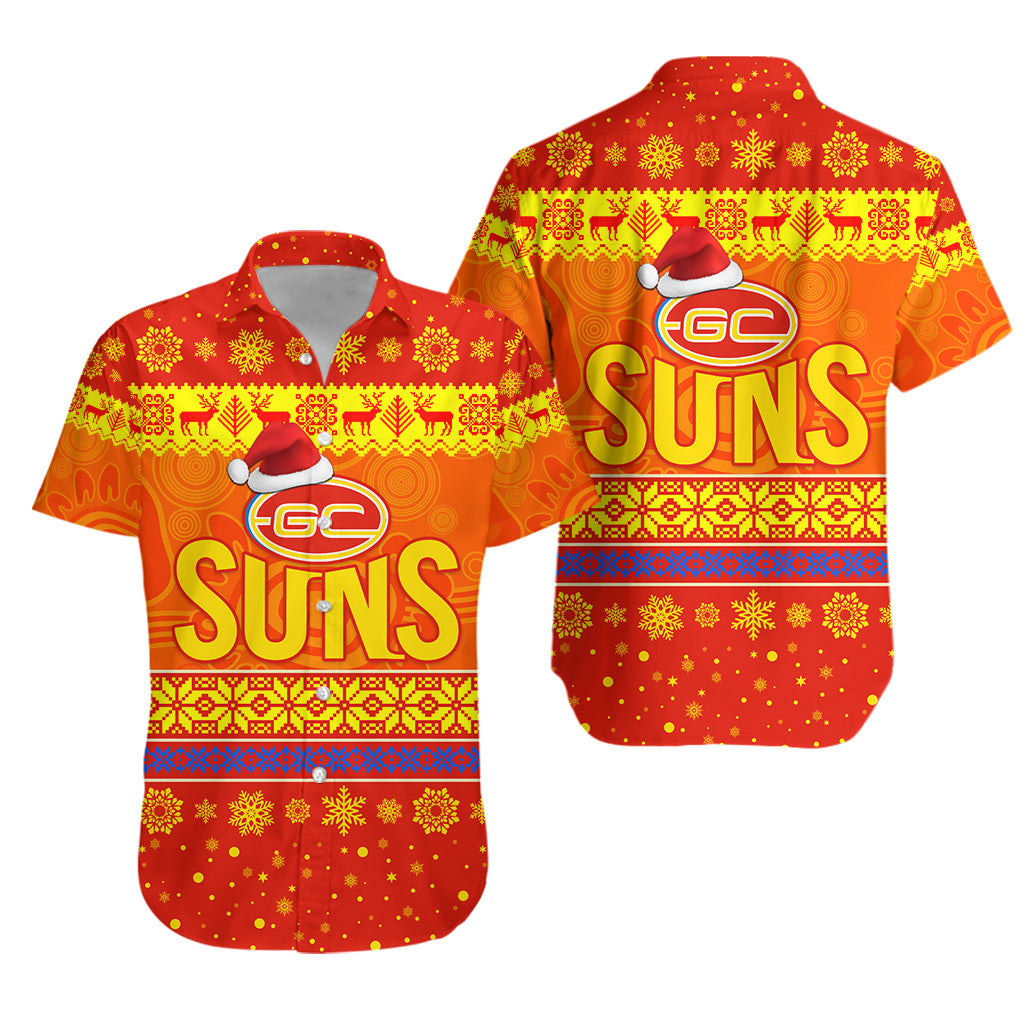 Gold Coast Suns Hawaiian Shirt Christmas Simple Style - Vibe Hoodie Shop