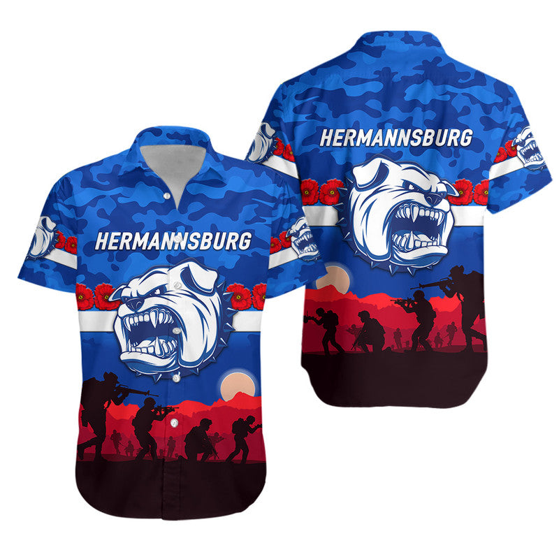 Hermannsburg Western Aranda Bulldogs Football Club ANZAC Hawaiian Shirt Simple Style - Vibe Hoodie Shop