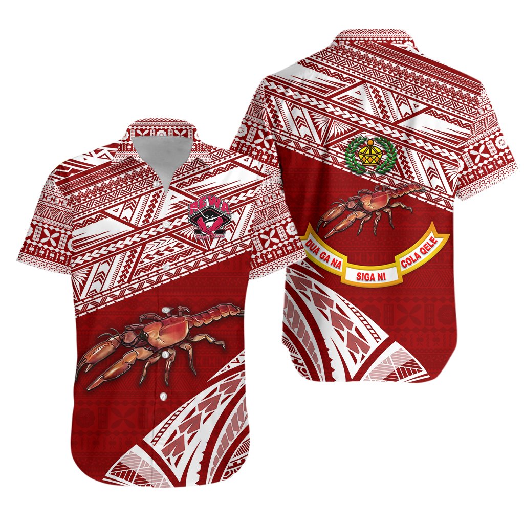 Rewa Rugby Union Fiji Hawaiian Shirt Special Version - Red - Vibe Hoodie Shop