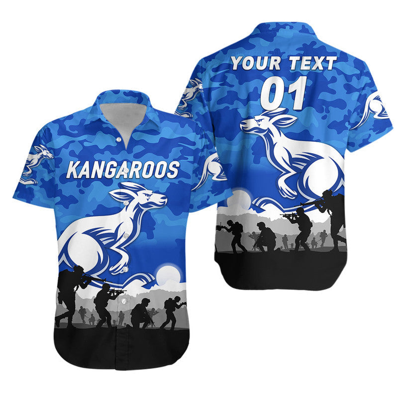 (Custom Personalised) North Melbourne Kangaroos ANZAC Hawaiian Shirt Simple Style - Vibe Hoodie Shop