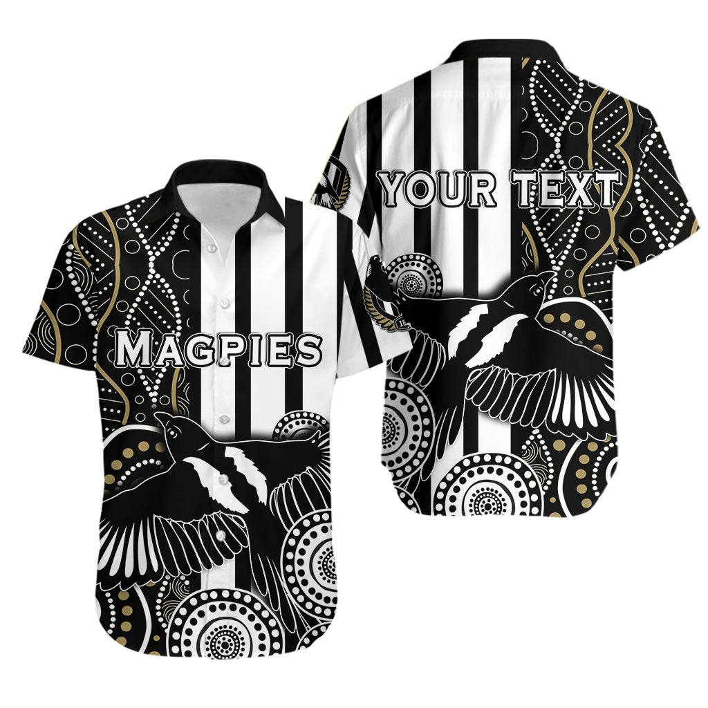 (Custom Personalised) Magpies Indigenous Hawaiian Shirt - Vibe Hoodie Shop