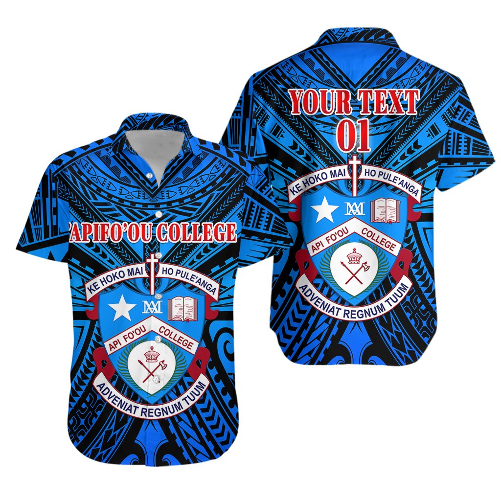 (Custom Personalised) Kolisi Apifoou Tonga College Hawaiian Shirt Tonga - Blue, Custom Text and Number - Vibe Hoodie Shop