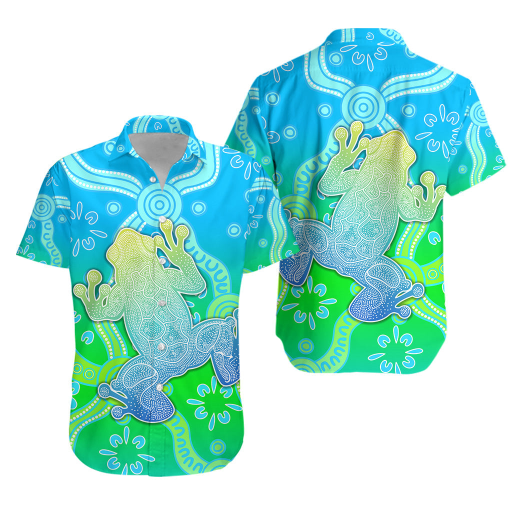 Aboriginal Frog Hawaiian Shirt Indigenous Simple Vibes - Vibe Hoodie Shop