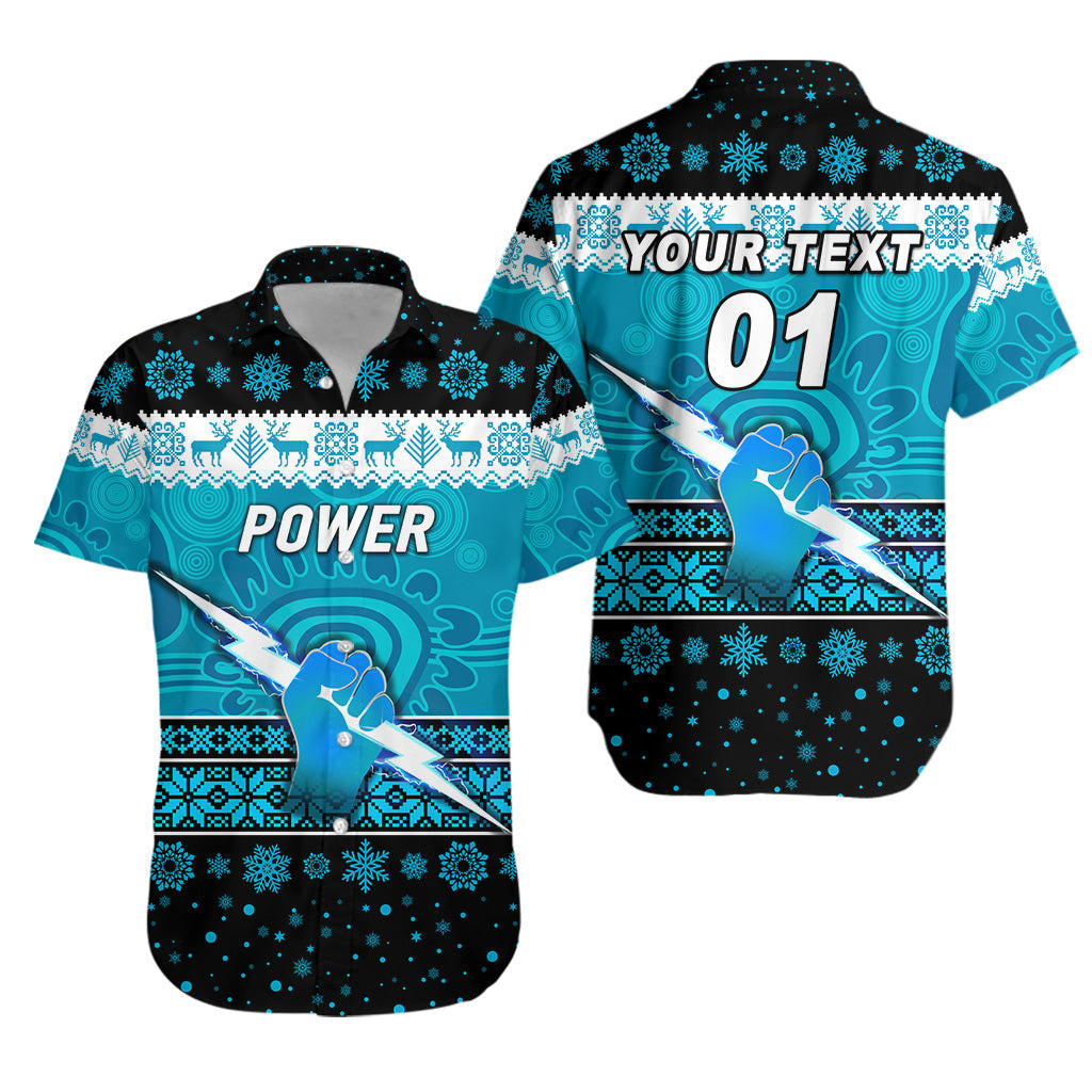 (Custom Personalised) Port Adelaide Power Hawaiian Shirt Christmas Simple Style - Vibe Hoodie Shop