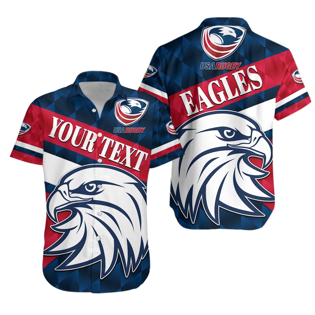 (Custom Personalised) USA Rugby Hawaiian Shirt Eagles Sporty Style - Vibe Hoodie Shop