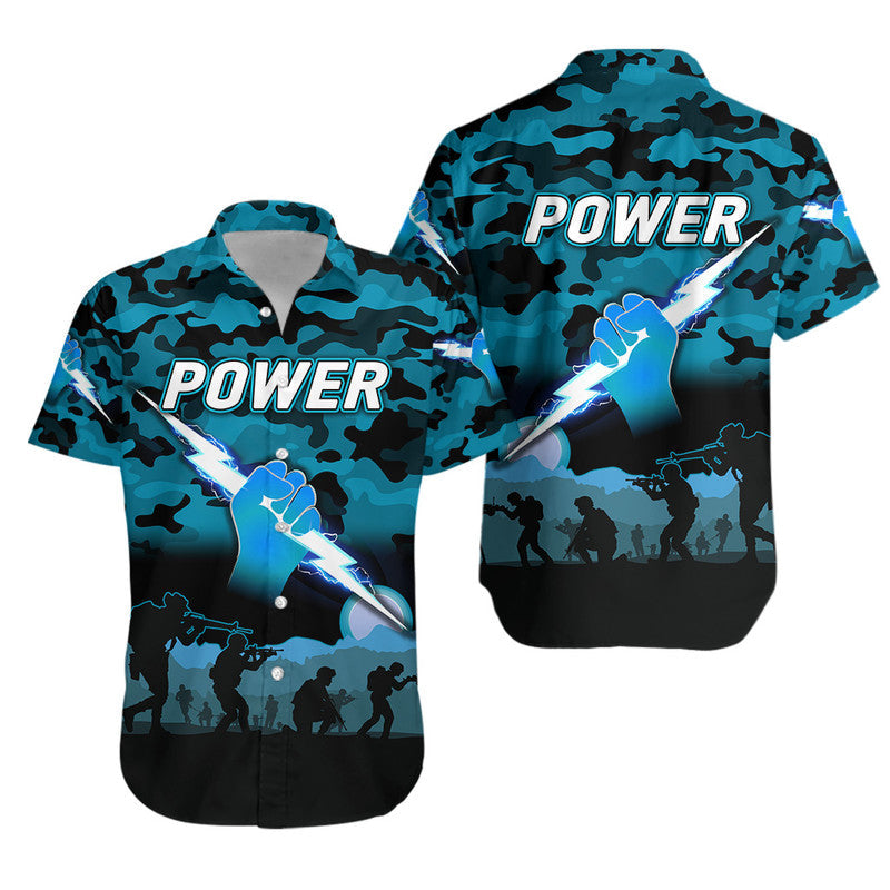 Port Adelaide Power ANZAC Hawaiian Shirt Simple Style - Vibe Hoodie Shop