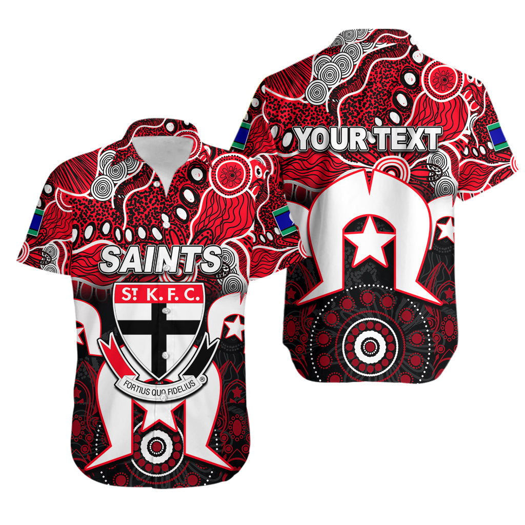 (Custom Personalised) Saints Australian Football Torres Strait Islanders Mix Aboriginal Hawaiian Shirt - Vibe Hoodie Shop